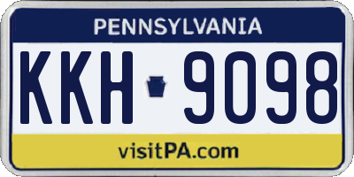 PA license plate KKH9098