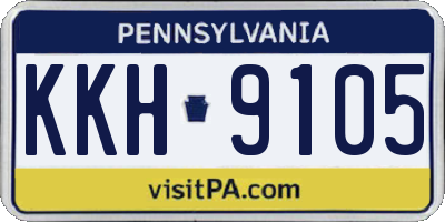 PA license plate KKH9105