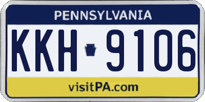 PA license plate KKH9106