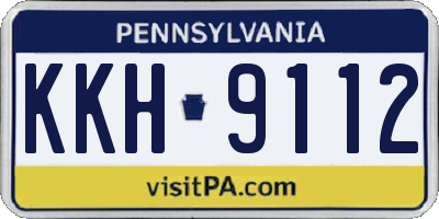 PA license plate KKH9112