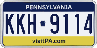 PA license plate KKH9114