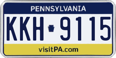 PA license plate KKH9115