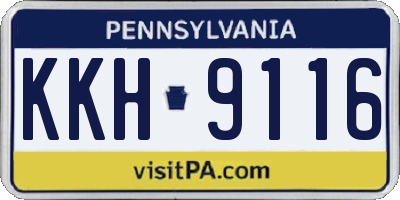 PA license plate KKH9116