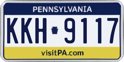 PA license plate KKH9117