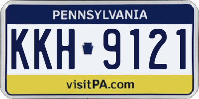 PA license plate KKH9121