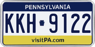PA license plate KKH9122