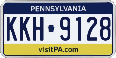PA license plate KKH9128