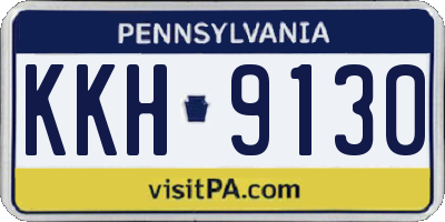 PA license plate KKH9130