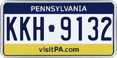 PA license plate KKH9132