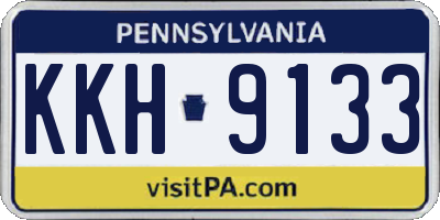 PA license plate KKH9133