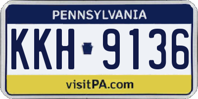 PA license plate KKH9136