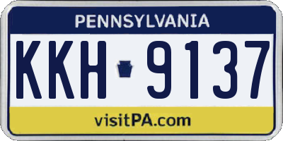 PA license plate KKH9137