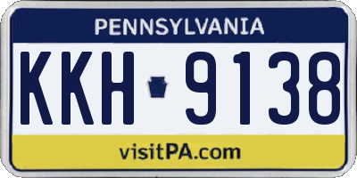 PA license plate KKH9138