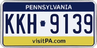 PA license plate KKH9139
