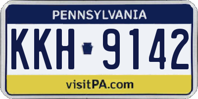 PA license plate KKH9142