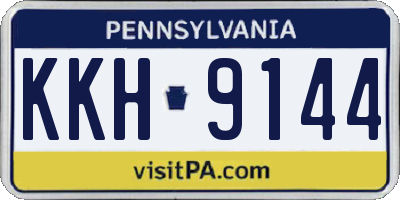 PA license plate KKH9144