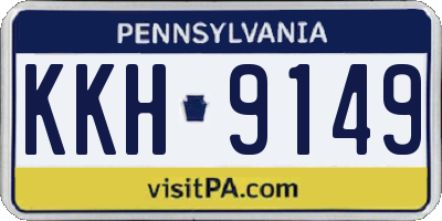 PA license plate KKH9149