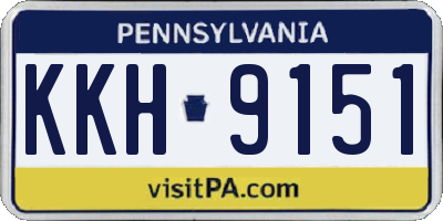PA license plate KKH9151