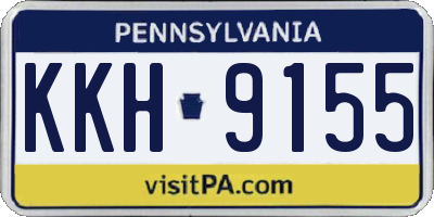 PA license plate KKH9155