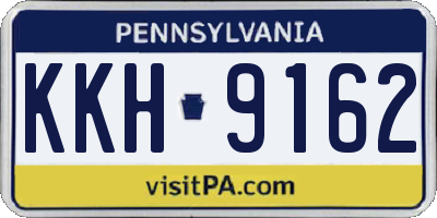 PA license plate KKH9162