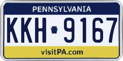 PA license plate KKH9167