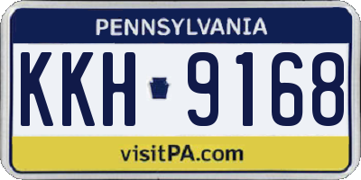 PA license plate KKH9168