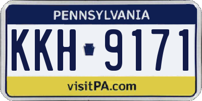 PA license plate KKH9171
