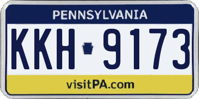 PA license plate KKH9173