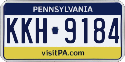 PA license plate KKH9184
