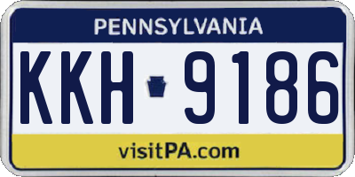 PA license plate KKH9186