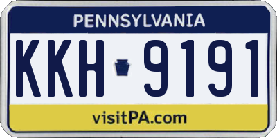 PA license plate KKH9191