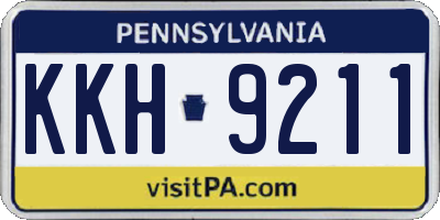 PA license plate KKH9211