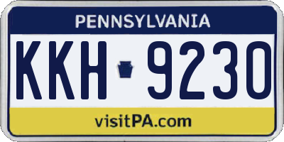 PA license plate KKH9230
