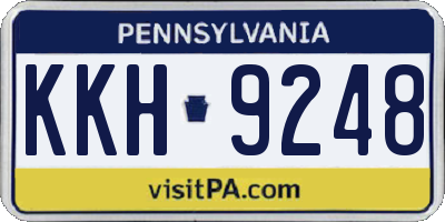 PA license plate KKH9248