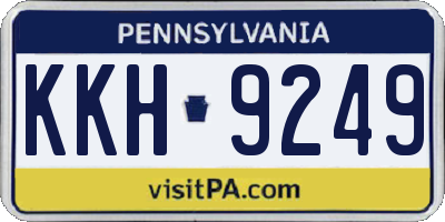 PA license plate KKH9249