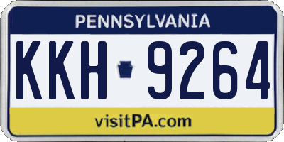 PA license plate KKH9264