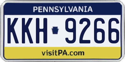 PA license plate KKH9266