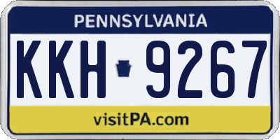 PA license plate KKH9267