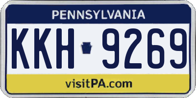 PA license plate KKH9269