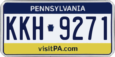 PA license plate KKH9271