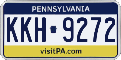 PA license plate KKH9272