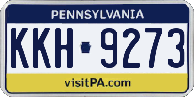 PA license plate KKH9273