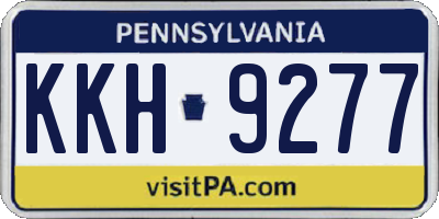 PA license plate KKH9277