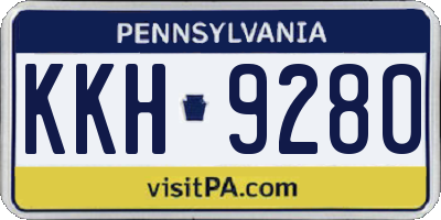 PA license plate KKH9280