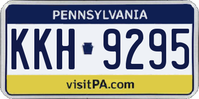PA license plate KKH9295