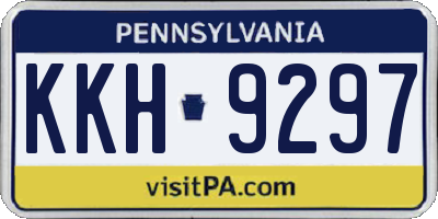PA license plate KKH9297