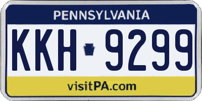 PA license plate KKH9299