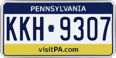 PA license plate KKH9307