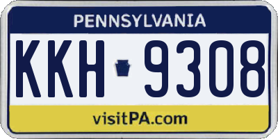 PA license plate KKH9308