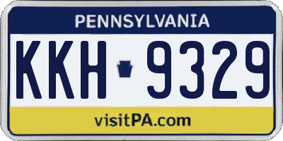 PA license plate KKH9329